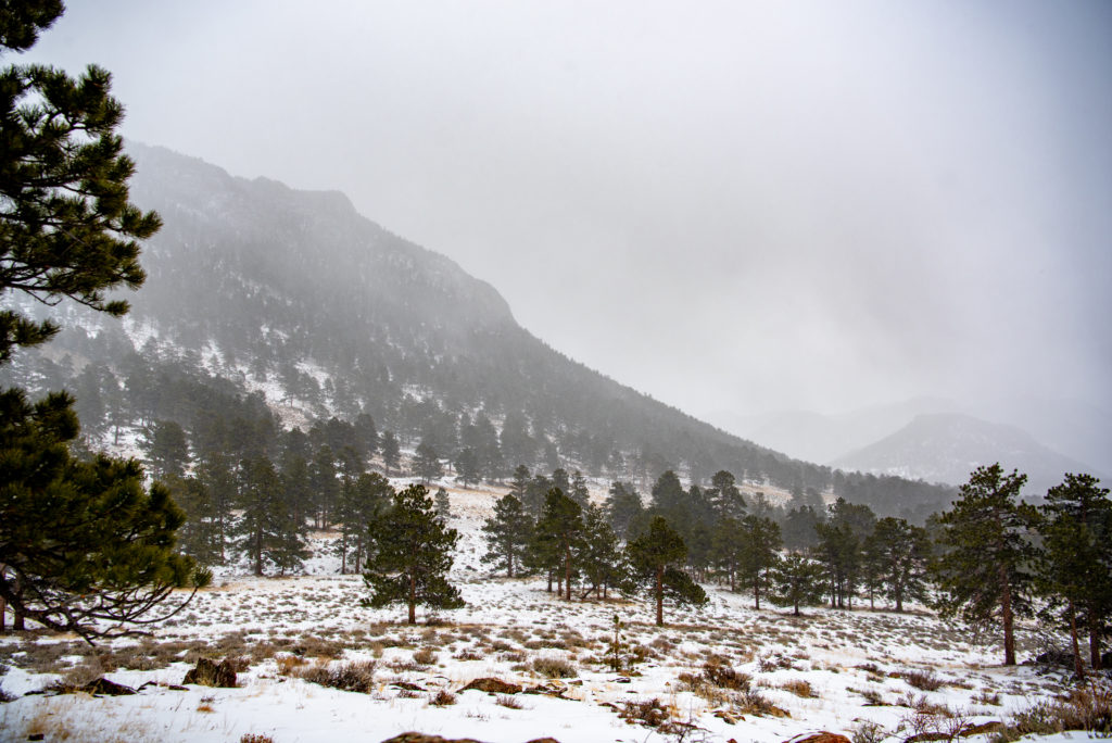 landscape image at a Colorado winter wedding