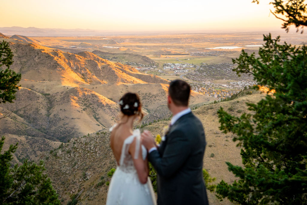 bride and groom during their adventurous colorado elopement
