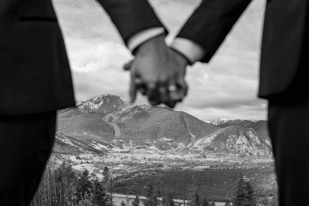 two grooms during their romantic fort collins elopement in colorado