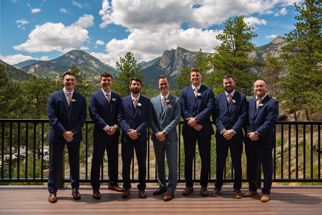 fun groom and groomsmen photos during the wedding at Black Canyon Inn