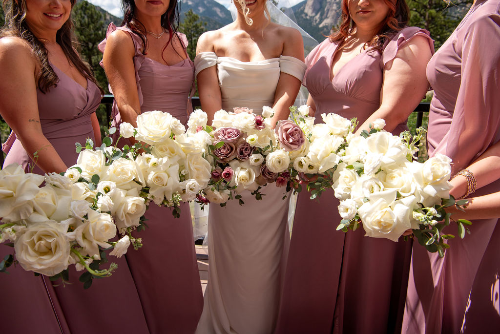 fun bride and bridesmaid photos during the wedding at Black Canyon Inn